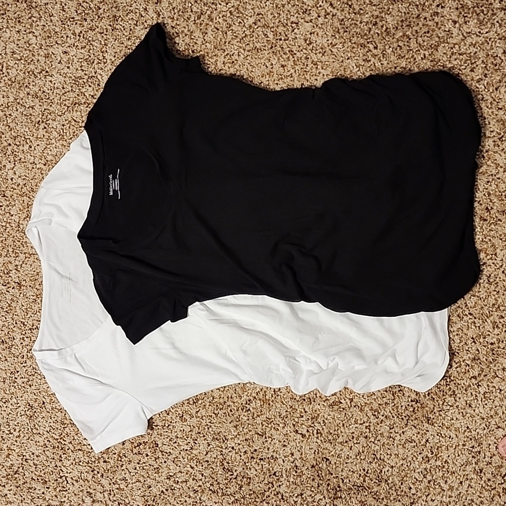 Motherhood Maternity Short Sleeve Shirts Set of Two